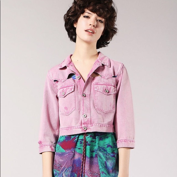 crop top denim jacket